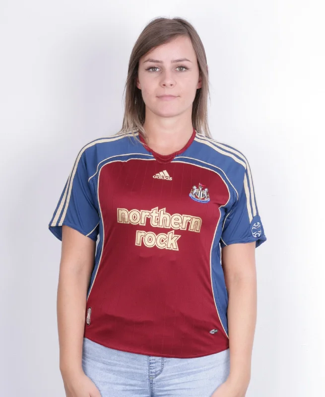 Adidas Womens M Shirt Newcastle United Short Sleeve Maroon Northern Rock Football Comfortable Flowing Short Sleeve