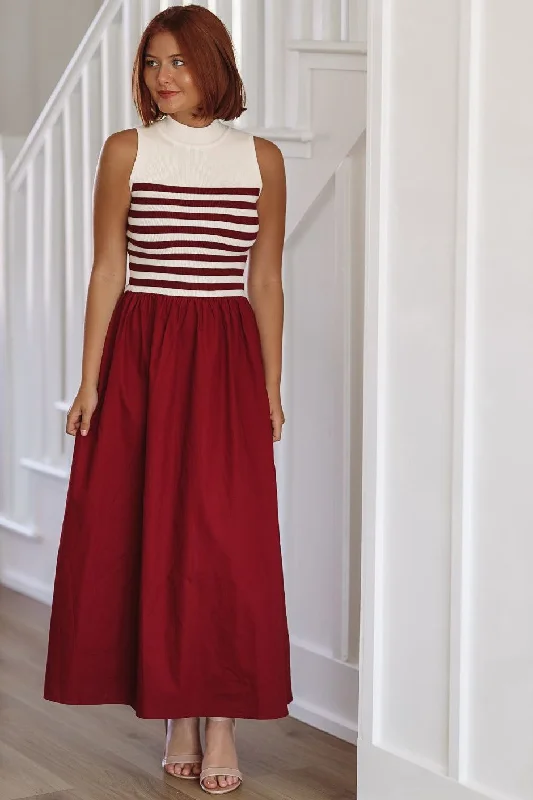 Admiring Classic Midi Dress - Burgundy Comfortable Ruched Midi Dress