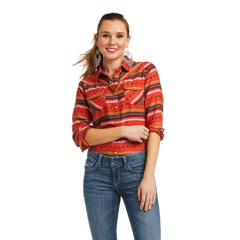 Ariat Wms Real Oasis Serape Shirt Oasis Serape - Black Friday Sale Casual Button-Down Short Shirt