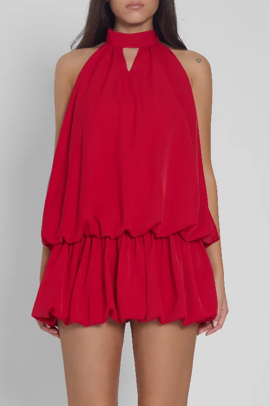 Cherry Bubble Mini Dress - Red Stylish Sweetheart Mini Dress