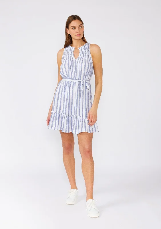 Elinore Striped Mini Dress Comfortable One-Shoulder Mini Dress