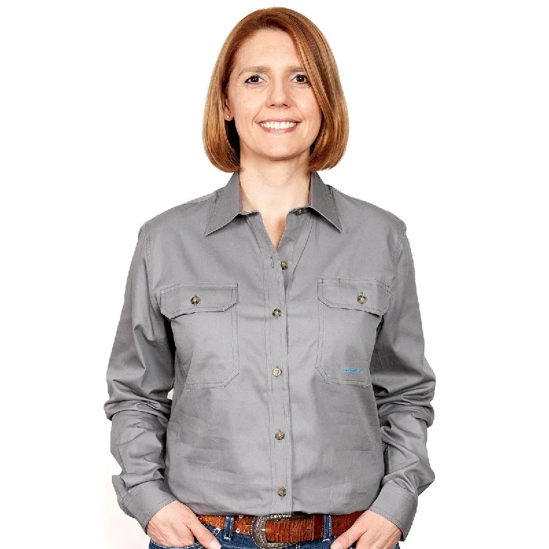 Just Country Wmns Brooke Workshirt Casual Oversized Short Shirt