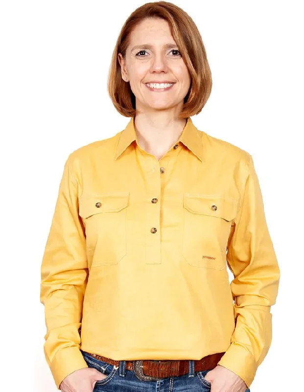 Just Country Wms Jahna Workshirt Casual Loose Short Sleeve