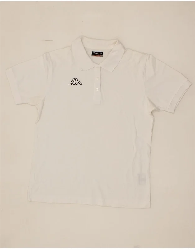 KAPPA Womens Polo Shirt UK 18 XL White Cotton Modern Casual Short Sleeve