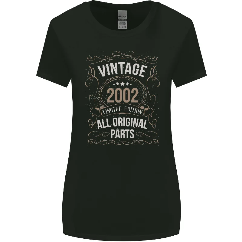 21st Birthday Limited Edition 2002 Womens Wider Cut T-Shirt Knit Fabric Woven Fabric Fleece Fabric 21st Birthday Limited Edition 2002 Womens Wider Cut T-Shirt Knit Fabric Woven Fabric Fleece Fabric
