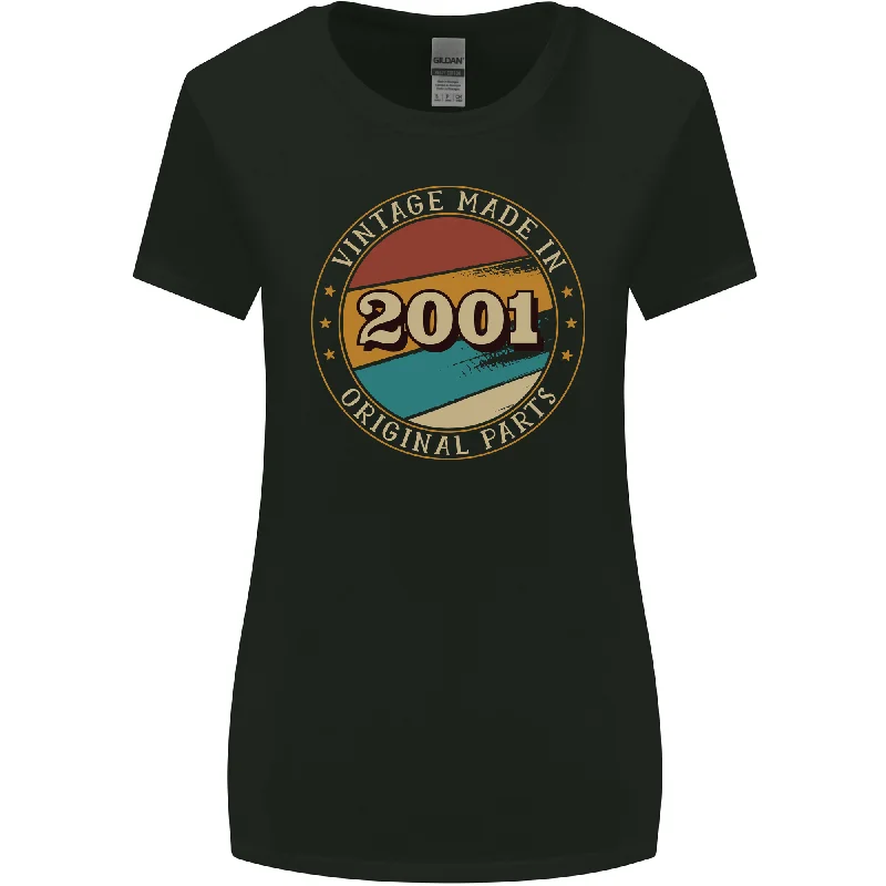 22nd Birthday Vintage Made In 2001 Womens Wider Cut T-Shirt Modern Contemporary Chic 22nd Birthday Vintage Made In 2001 Womens Wider Cut T-Shirt Modern Contemporary Chic