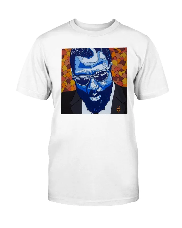 Blue Monk - Unisex T-Shirt V-Neck T-Shirt Long Sleeve Cotton