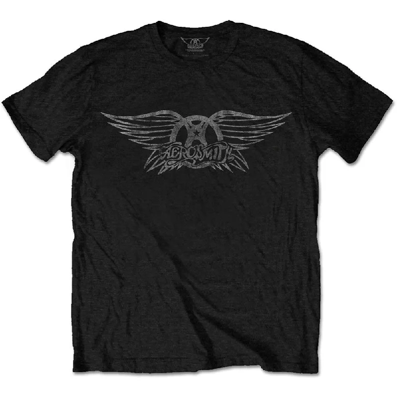 Aerosmith | Official Band T-Shirt | Vintage Logo Anti-Shrink Durable Soft