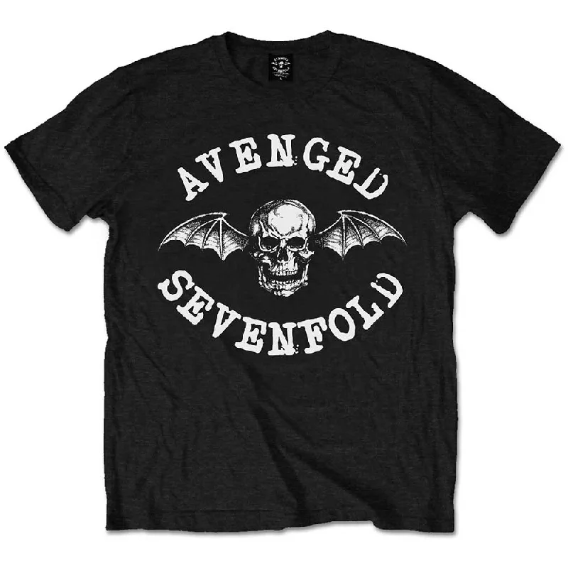 Avenged Sevenfold | Official Band T-Shirt | Classic Death Bat Print Jacquard Patchwork