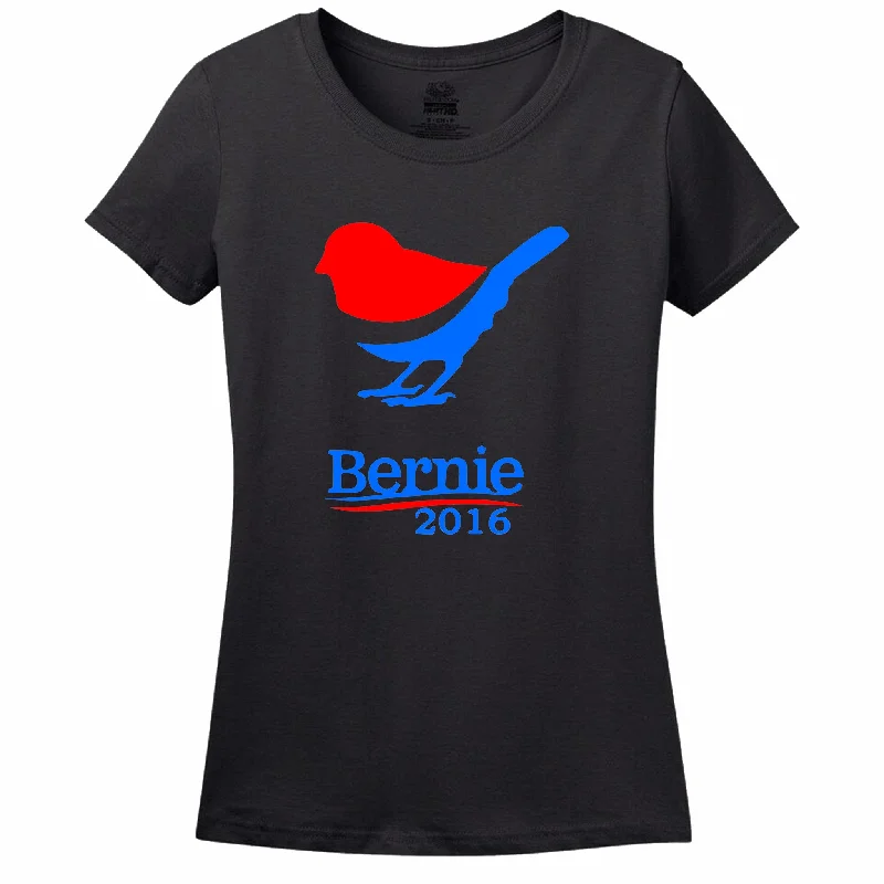 Bernie Bird Women's T-Shirt Striped Floral Plaid