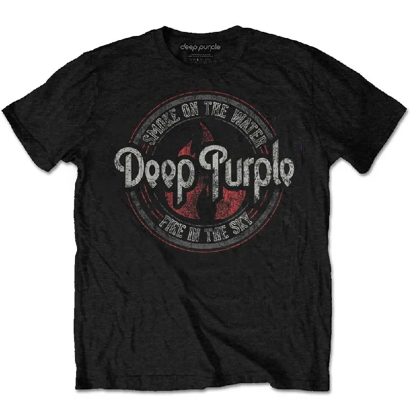 Deep Purple | Official Band T-Shirt | Smoke Circle Plaid T-Shirt Polka Dot Checkered