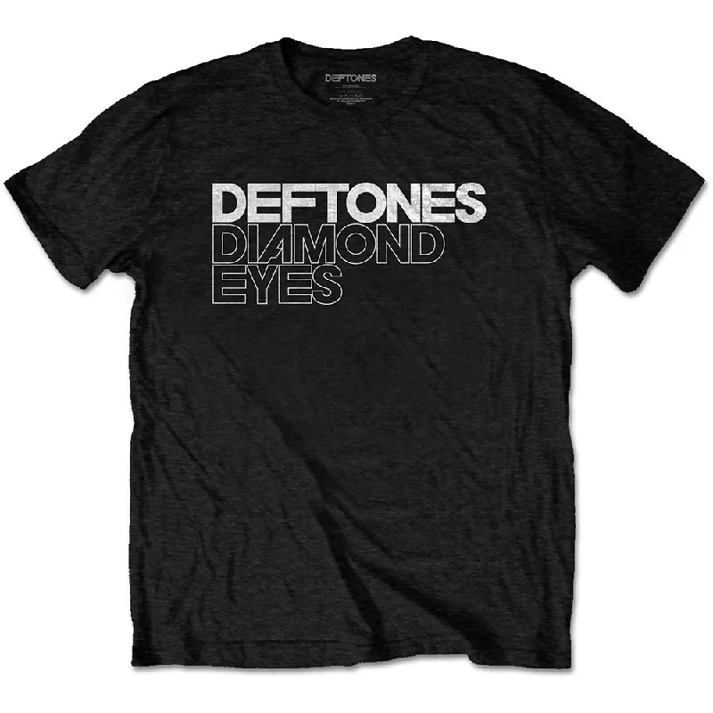 Deftones | Official Band T-Shirt | Diamond Eyes Graphic T-Shirt Round Neck Polyester