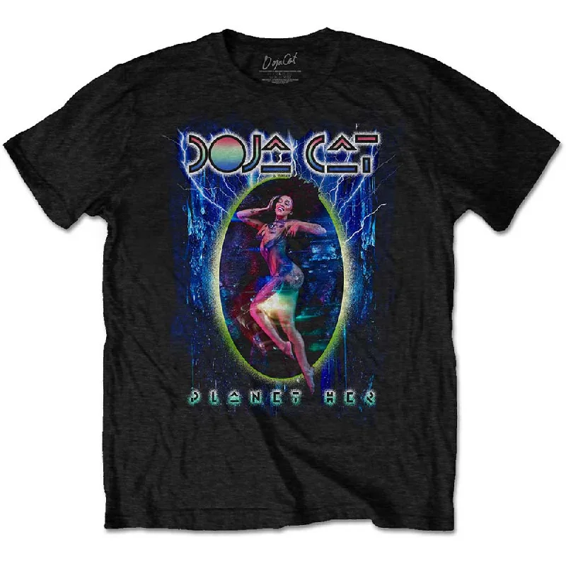 Doja Cat | Official Band T-Shirt | Planet Her Notch Collar Peter Pan Collar Cowl Neck