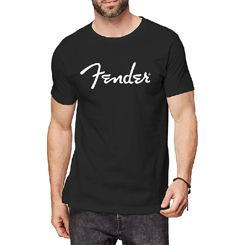 Fender | Official Band T-Shirt | Classic Logo Striped Floral Plaid