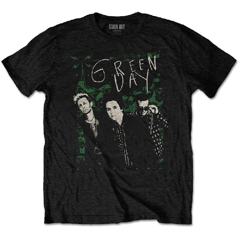 Green Day | Official Band T-Shirt | Green Lean Boxy Fit Fitted Loose