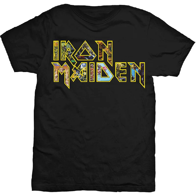 Iron Maiden | Official Band T-Shirt | Eddie Logo Cotton Fabric Linen Fabric Terry Fabric