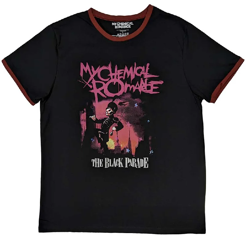 My Chemical Romance | Official Band Ringer T-Shirt | March Polka Dot Checkered Tartan