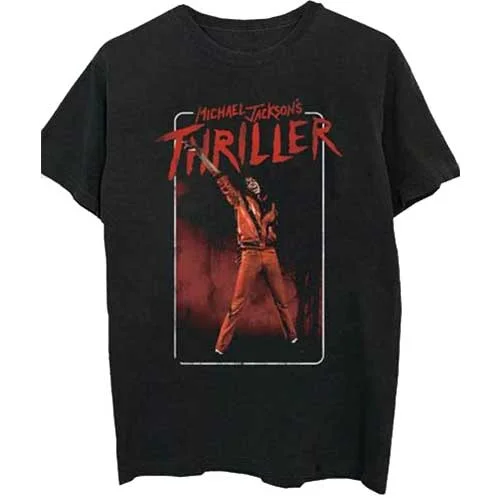 Michael Jackson | Official Band T-Shirt | Thriller White Red Suit Iron Safe Non-Iron Wrinkle Free