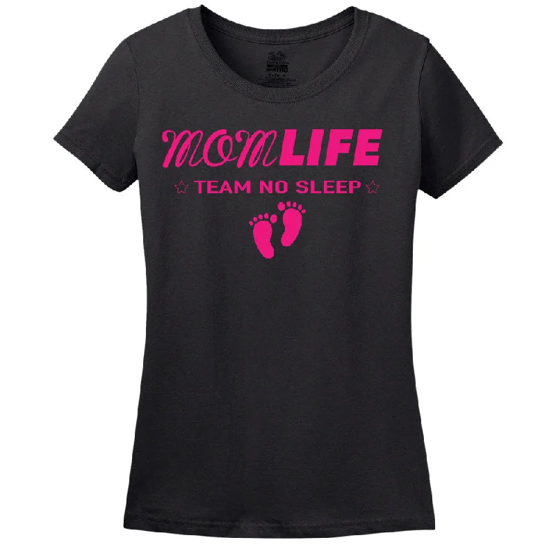 Mom Life - Team No Sleep - Women's T-Shirt Houndstooth Herringbone Solid