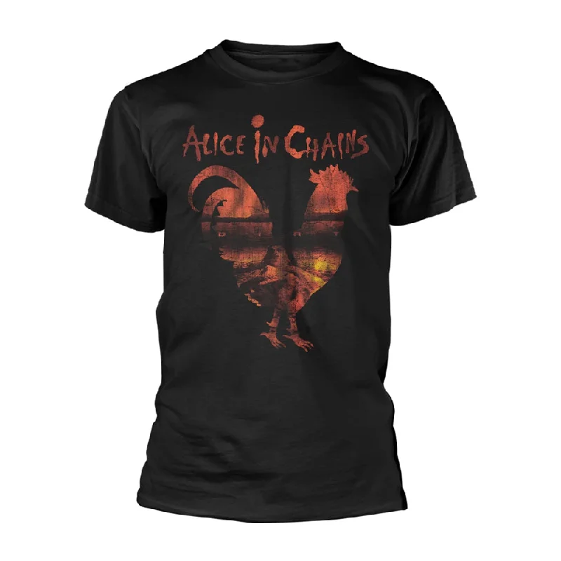 Alice in Chains | Official Band T-Shirt | Dirt Rooster Silhouette Layered Multi-layer Single Layer