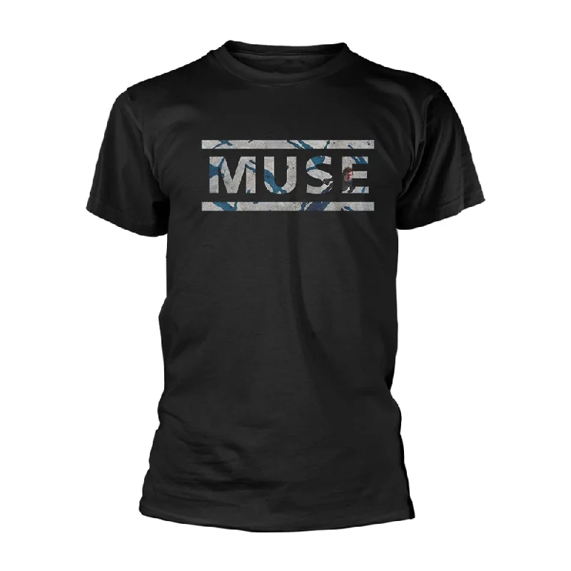 Muse Unisex T-shirt: Absolution Logo Jersey Fabric Tulle Fabric Batik Fabric