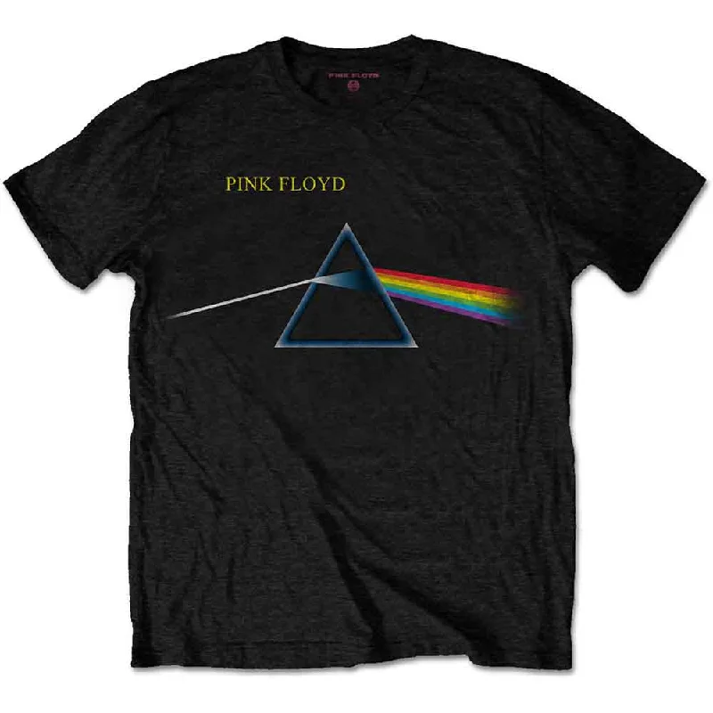 Pink Floyd | Official Band T-shirt | Dark Side of the Moon Flipped (Back Print) Faux Fur Fabric Real Fur Fabric Shearling Fabric