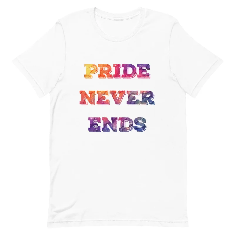 Pride Never Ends Unisex t-shirt Welt Pockets Slit Pockets Flap Pockets