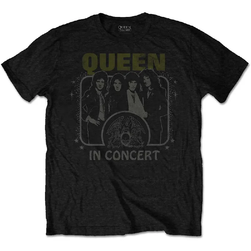 Queen | Official Band T-Shirt | In Concert Chenille Blend Fleece Blend Nylon Blend