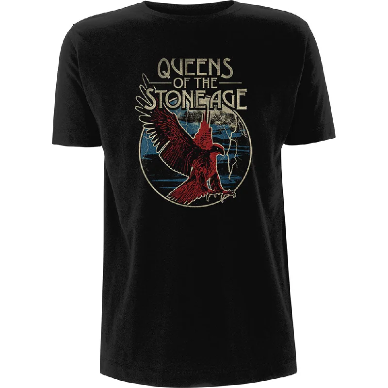 Queens Of The Stone Age | Official Band T-Shirt | Eagle Jersey Fabric Tulle Fabric Batik Fabric