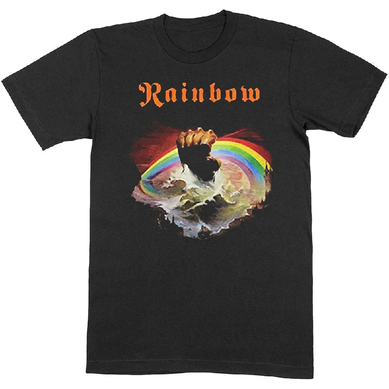 Rainbow | Official Band T-Shirt | Rising Beaded Sequined Faux Fur