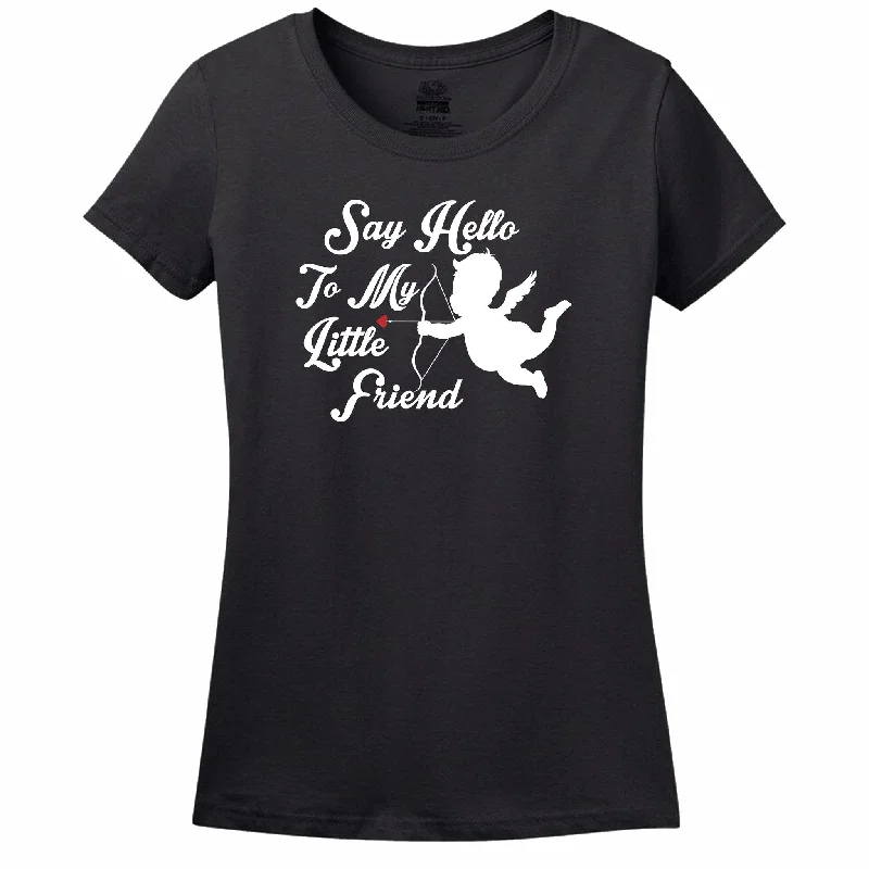 Say Hello To My Little Friend Women's T-Shirt Rayon Velvet Corduroy