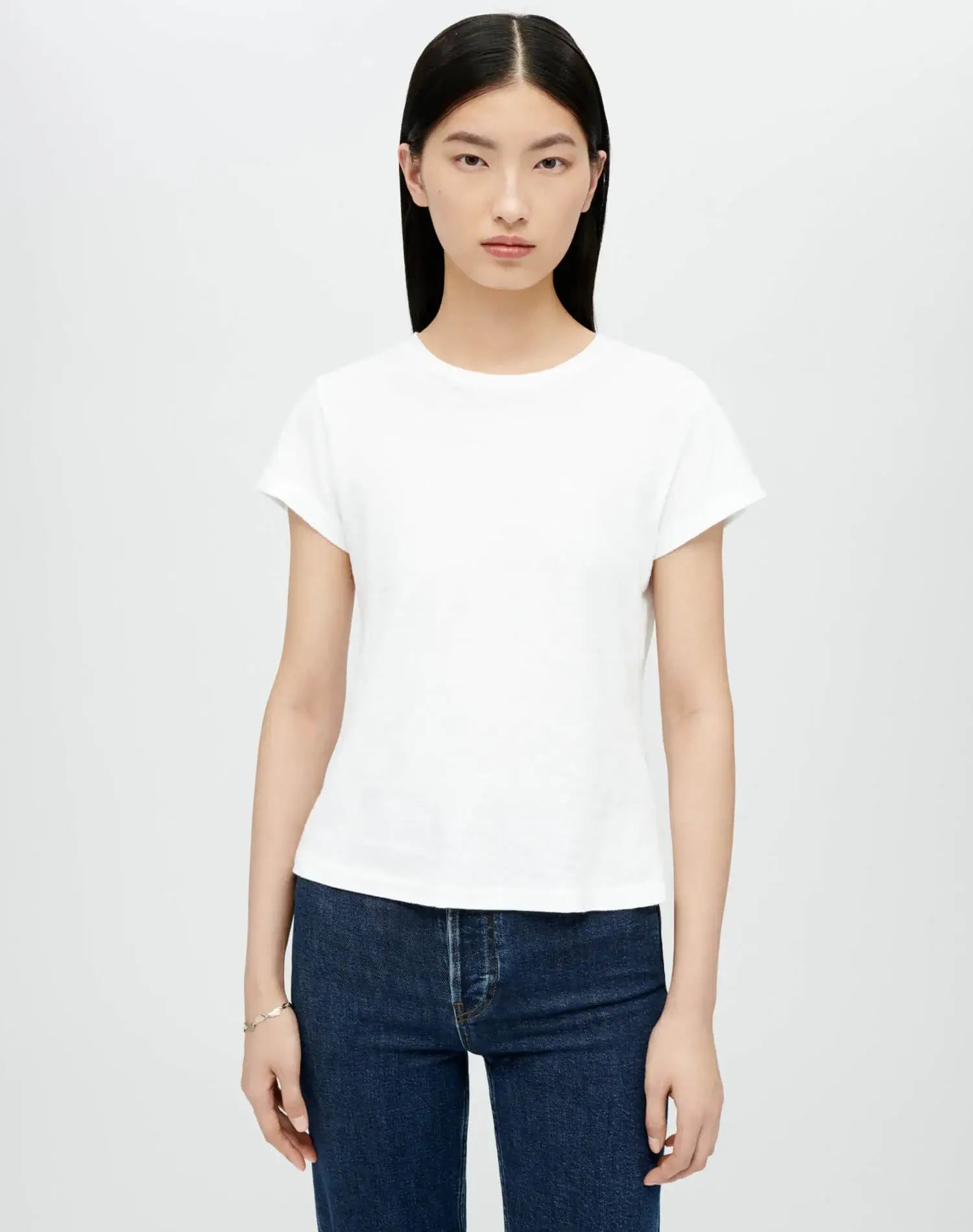 RE/DONE - Slim tee in Optic white Anti-Pilling Machine Wash Handmade