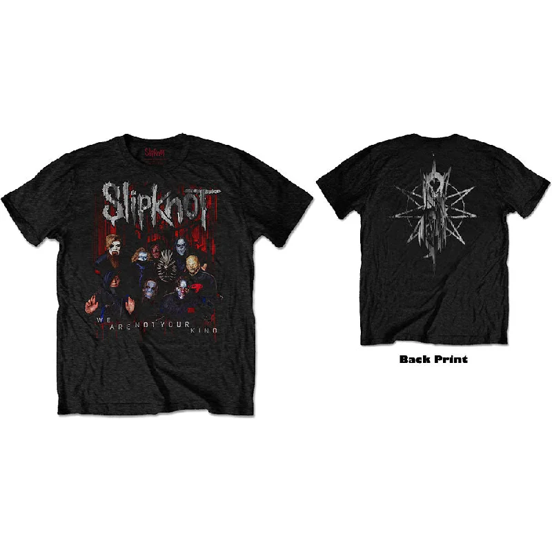 Slipknot | Official Band T-Shirt | WANYK Group Photo (Back Print) Zippered Buttoned Snapped