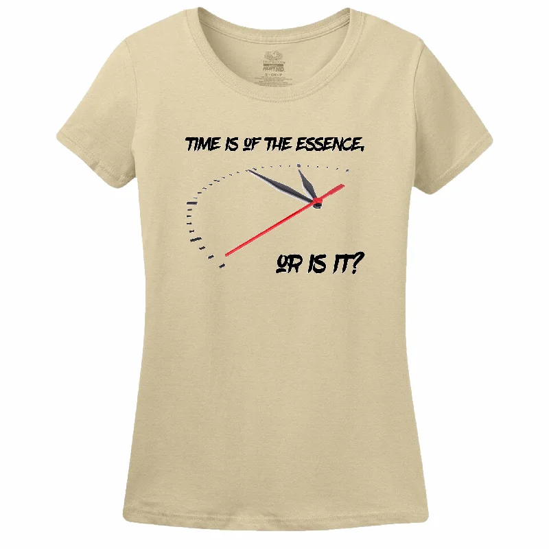 Time Is Of The Essence, Or Is It? Womens Tee Fleece Fabric Down Fabric Feather Fabric