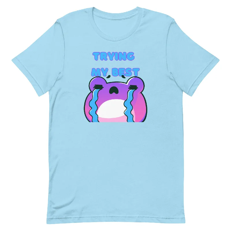 Trying My Best Unisex t-shirt Graphic T-Shirt Round Neck Polyester