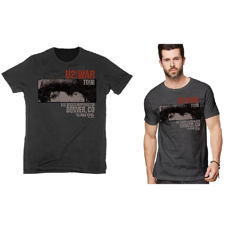 U2 | Official Band T-Shirt | War Red Rocks Machine Wash Dry Clean Hand Wash