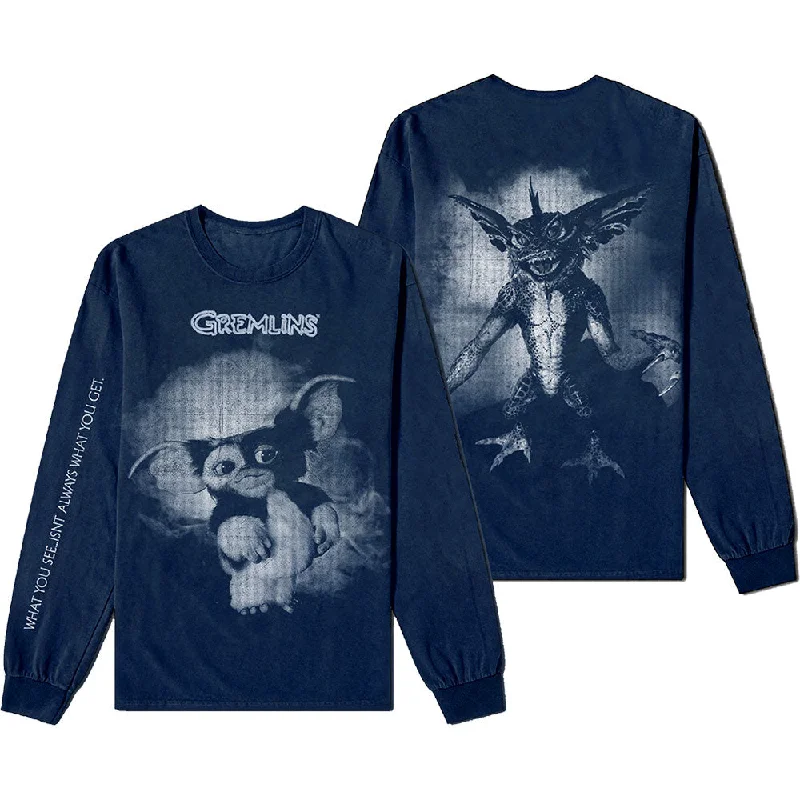 Warner Bros Unisex Long Sleeved T-Shirt: Gremlins Graphic Collared Crew Neck Turtle Neck