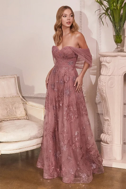 **Captivating Cinderella Divine Maxi Dress: Elegance and Shimmer for Your Special Night** Fashionable Off-Shoulder Maxi Dress