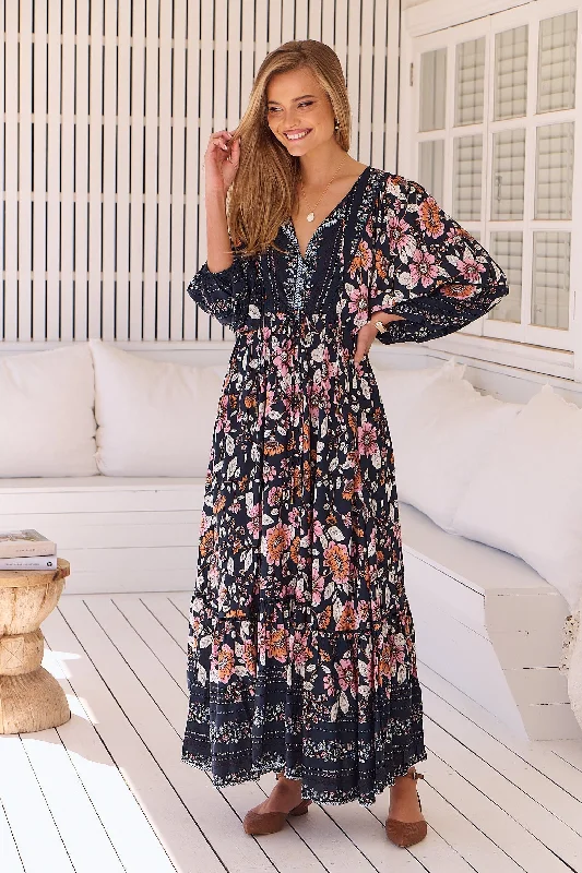 Catalonia Maxi Dress - Shania Classic V-Neck Maxi Dress