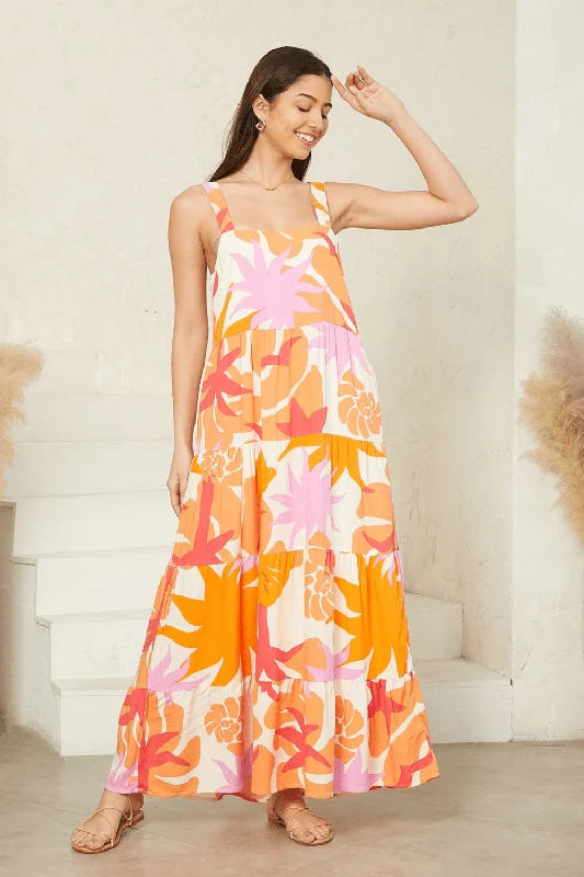 Cosmina Maxi Dress - Sunshine Splash Comfortable Bohemian Maxi Dress