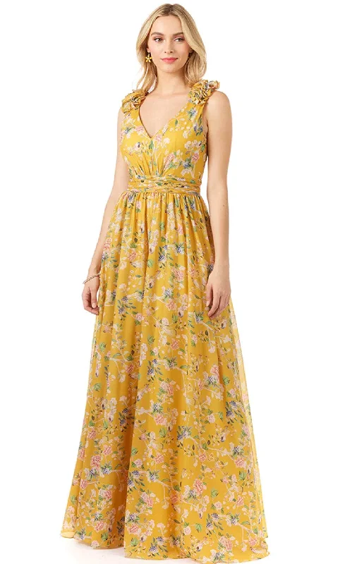 Lara Dresses 29275 - Floral Maxi Dress Cozy Longline Maxi Dress