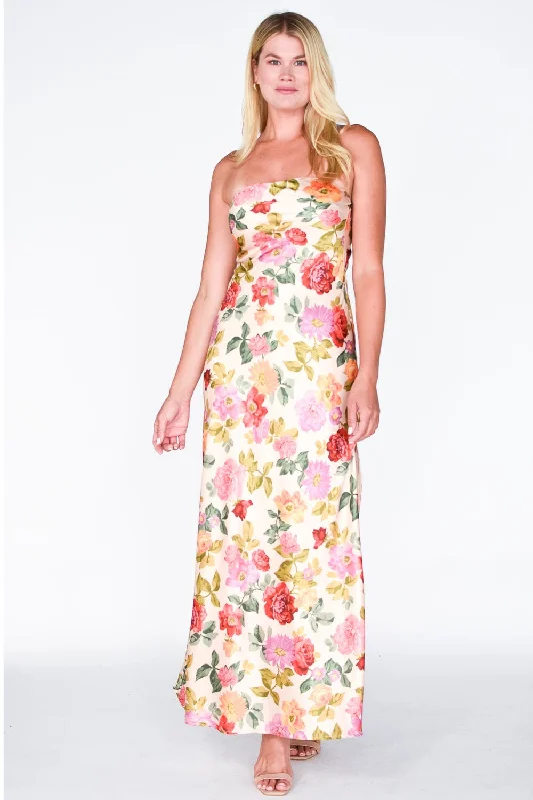 Art Of Bloom Strapless Maxi Dress Stylish Boho Maxi Dress