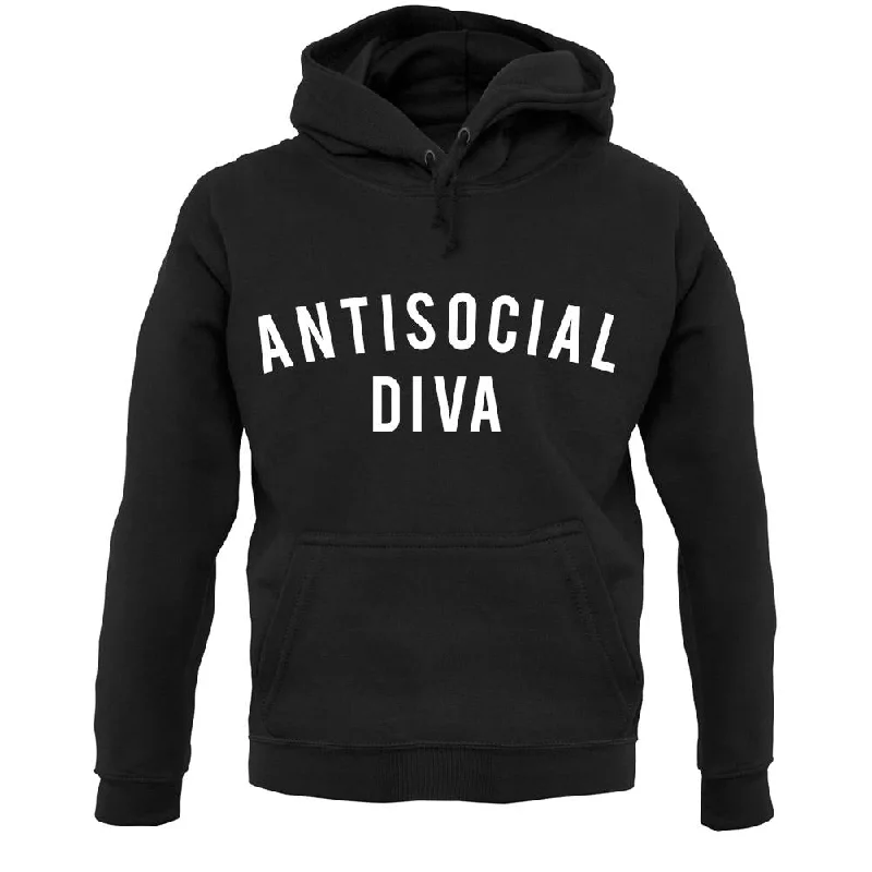 Anti-Social Diva Unisex Hoodie Hoodie Dress Longline Feminine