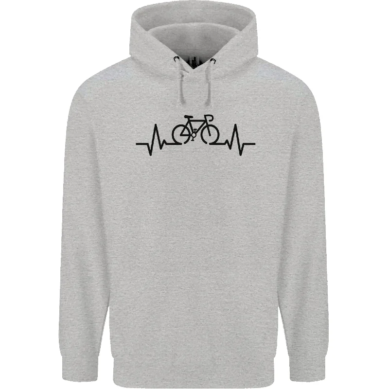 Bicycle Pulse Cycling Cyclist Road Bike Mens 80% Cotton Hoodie Hoodie with Half-Zip Sporty Casual