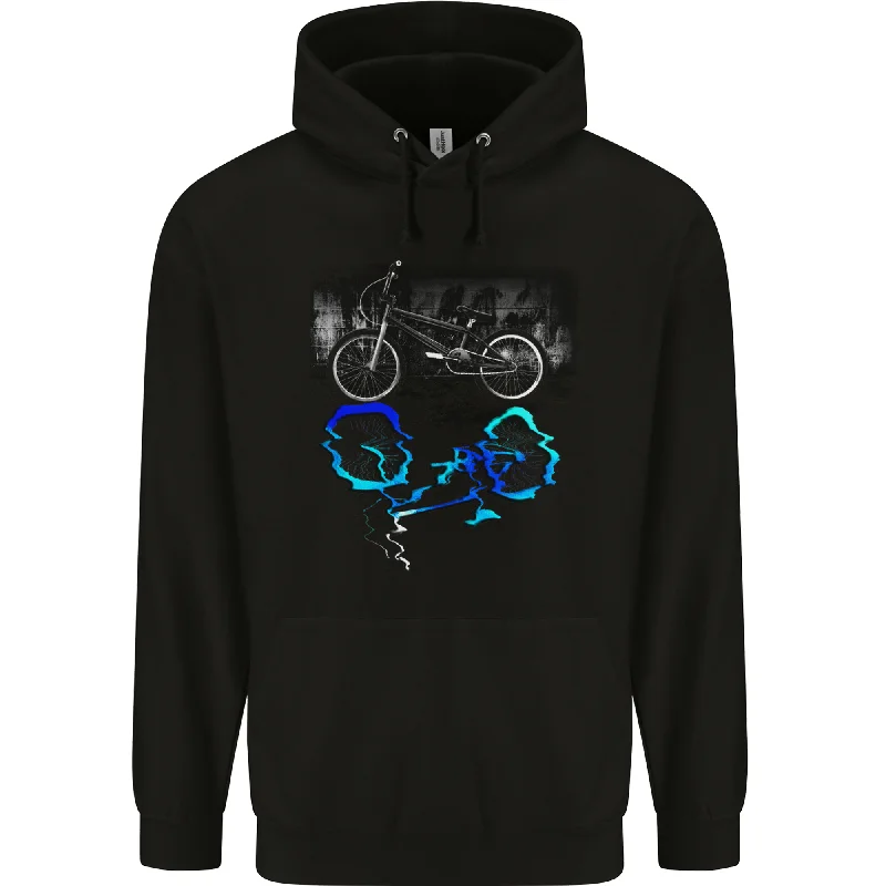 Bicycle Reflection Cycling Cyclist Bike Mens 80% Cotton Hoodie Hoodie with Snap Buttons Easy Quick