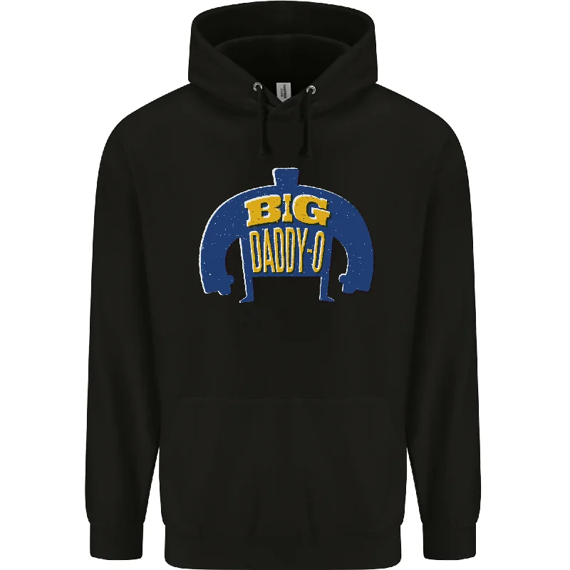 Big Daddy O Funny Fathers Day Dad Mens 80% Cotton Hoodie Hoodie with Raw Hem Edgy Unfinished