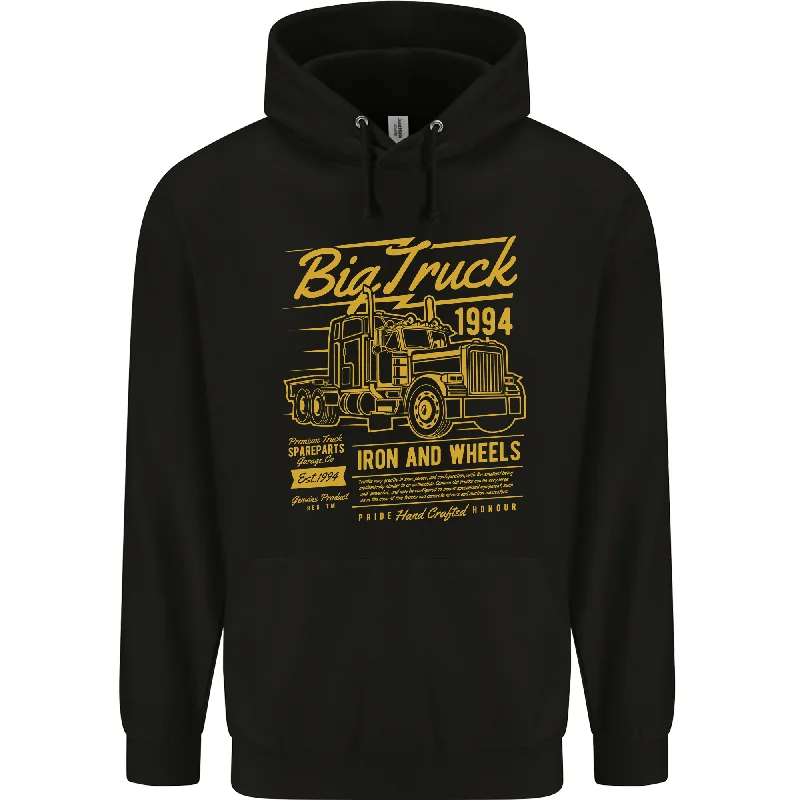 Big Truck Lorry Driver HGV Mens 80% Cotton Hoodie Hoodie with Bell Sleeves Flared Feminine