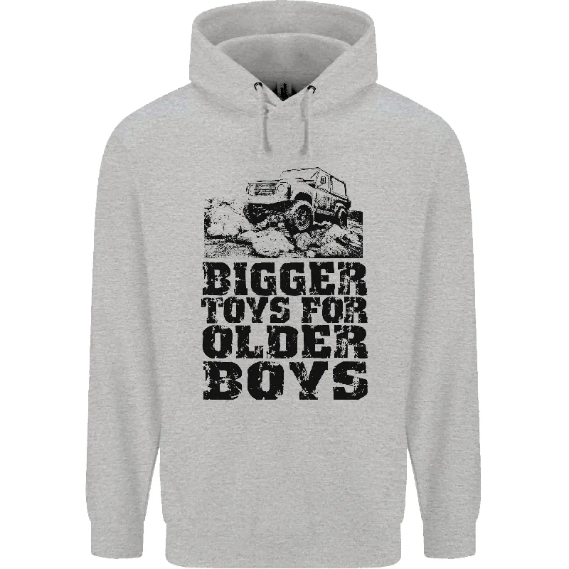 Bigger Toys Older Boys Off Roading Road 4x4 Mens 80% Cotton Hoodie Hoodie with Reflective Safety Nightwear