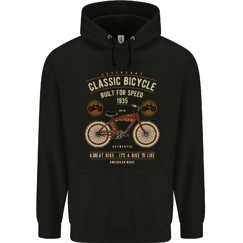 Bike Built for Speed Cycling Bicycle Mens 80% Cotton Hoodie Hoodie with Batwing Sleeves Loose Dramatic