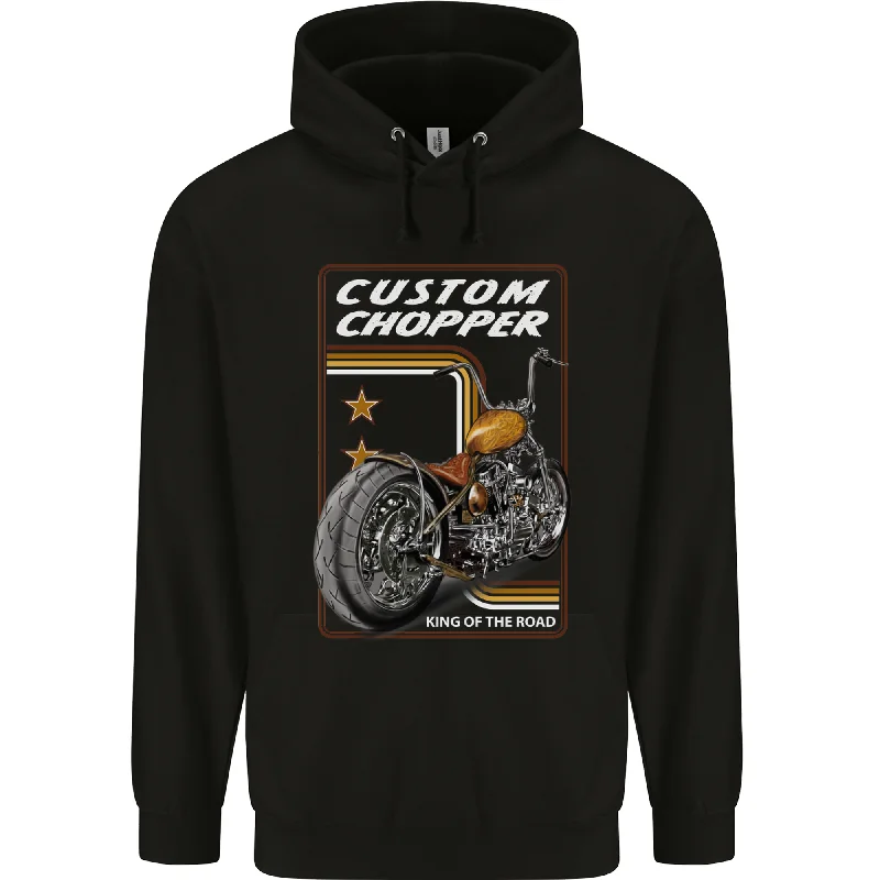 Biker Custom Chopper Motorbike Motorcycle Mens 80% Cotton Hoodie Hoodie with Color Block Contrast Stylish